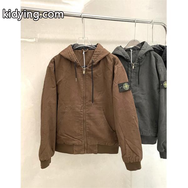 秋冬 厚手コットン ダークカラー  防寒 フーデッド STONE ISLAND ストーンアイランド コピー ジャケット-3