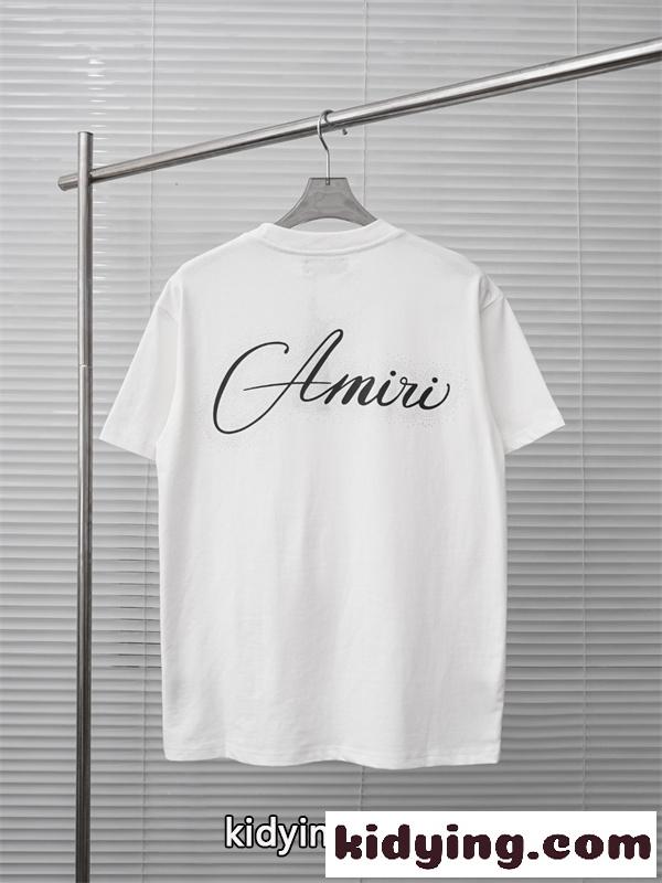 ロゴグラフィック スクリプトデザイン ミニマルスタイル コーデ映え AMIRI アミリ コピー 半袖Tシャツ-2