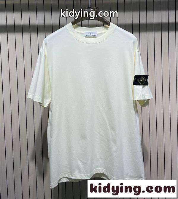 STONE ISLAND コピー 限定 シンプル ストーンアイランド Tシャツ ネイビー ワンポイントワッペン 半袖-5