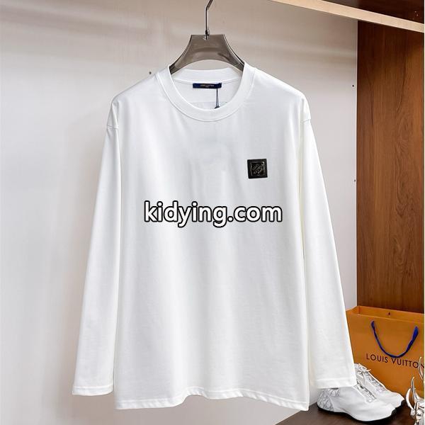 ルイヴィトン 偽物 ミニマルデザイン  長袖Tシャツ スクエアロゴワッペン LOUIS VUITTON-0
