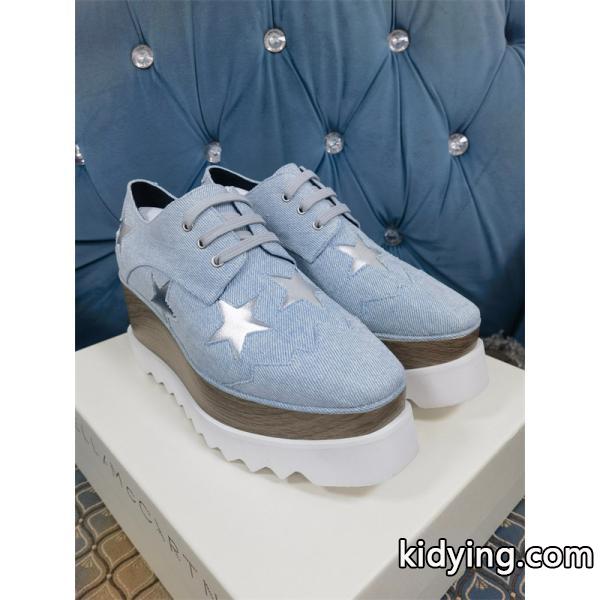 STELLA McCARTNEY ステラマッカートニー コピースター装飾 厚底シューズ ブルー クール モダン-2