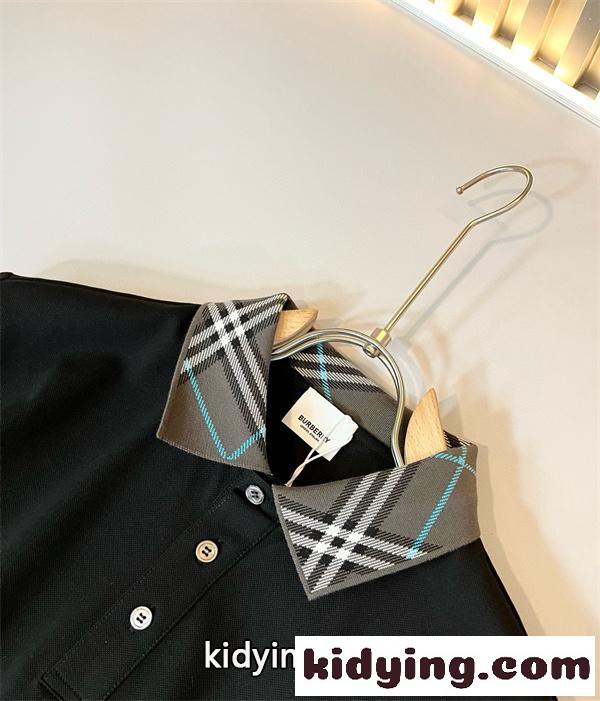 ロゴ刺繍 チェック襟デザイン 大人カジュアル 清潔感コーデ BURBERRY バーバリー コピー ポロシャツ 注目-6