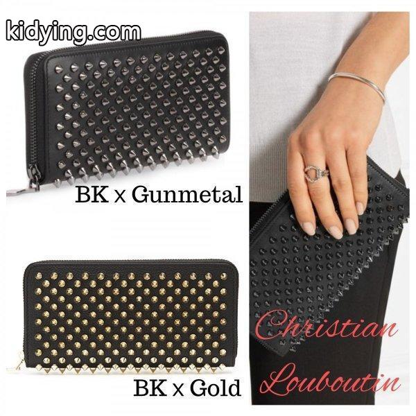 Christian Louboutin/クリスチャン・ルブタン 長財布 スタッズ Panettone Wallet ブラック&ゴールド ブラック&ガンメタル メンズ レディース :STR2521:STROKE - 通販ショッピング-0