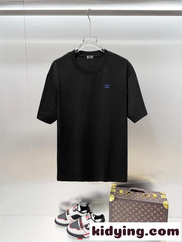 トリオンフアクセント 大人カジュアル すっきり見え CELINE セリーヌ コピー 半袖Tシャツ 注目デザイン-2