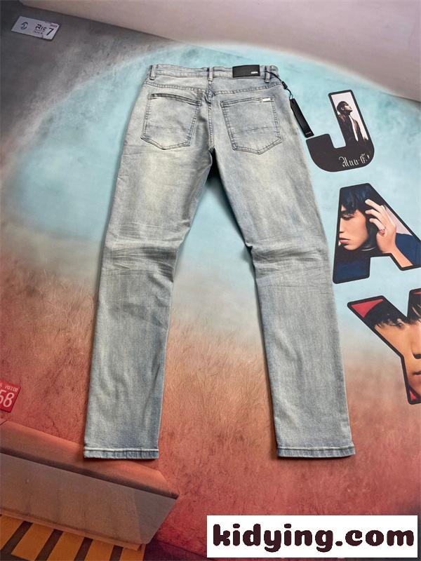 クラッシュ デニムパンツ AMIRI スリムフィット アミリ コピー ダメージデザイン 美脚-1