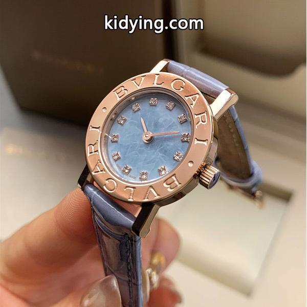 BVLGARI ブルガリ コピー クォーツムーブメント 防水 26mm レディース向け ダイヤモンドインデックス-0