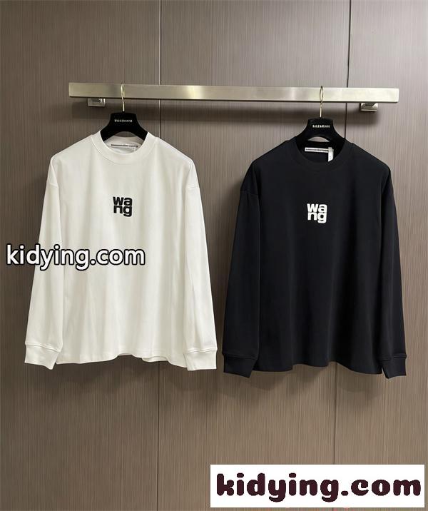 長袖Tシャツ Alexander wang ミニロゴ アレキサンダーワン コピー クリーンスタイル ゆったりシルエット 春秋-2