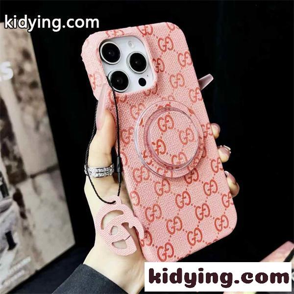 GUCCI コピーiphone17 スマホケース マグネット対応 グッチ リング付き  落下防止 高級感-3