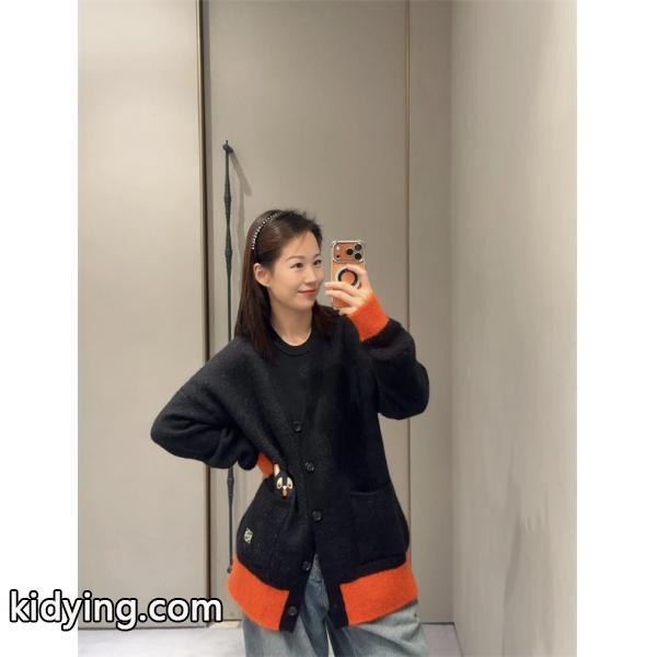 LOEWE ロエベ コピー プレミアム品質! ブラック カーディガン 当店イチオシ 注目-5