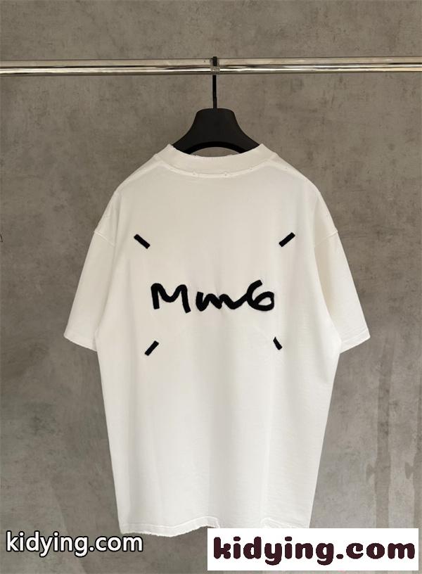 Tシャツ 半袖 ビッグシルエット ワンポイント ブラック カジュアル Maison Margiela メゾン マルジェラ コピー-2
