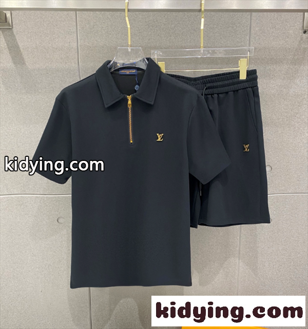 2026ss春夏 ☆☆ルイヴィトンセットアップコピー LOUIS VUITTONコットン100% 半袖Tシャツ&ショーツ カジュアル-0