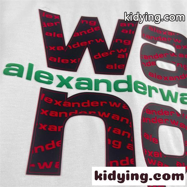 Alexander wang プリント アレキサンダーワン コピー Tシャツ 重ねロゴデザイン 韓国ストリート オーバーサイズ-5