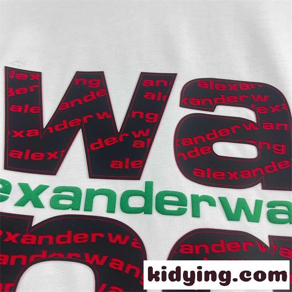 Alexander wang プリント アレキサンダーワン コピー Tシャツ 重ねロゴデザイン 韓国ストリート オーバーサイズ-4