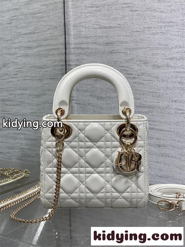 ins人気♥Classic Lady♥DIORディオールハンドバッグコピー2026トレンドホワイト色上品-1