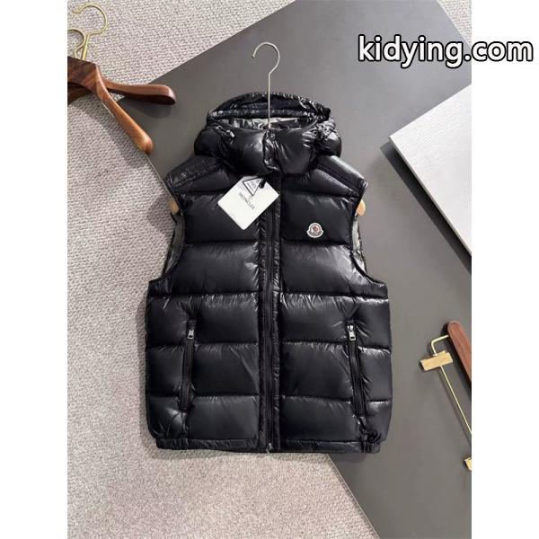 ホワイトフード付 軽量スタイル MONCLER モンクレール コピー ダウンベスト 秋冬温かさ重視-1