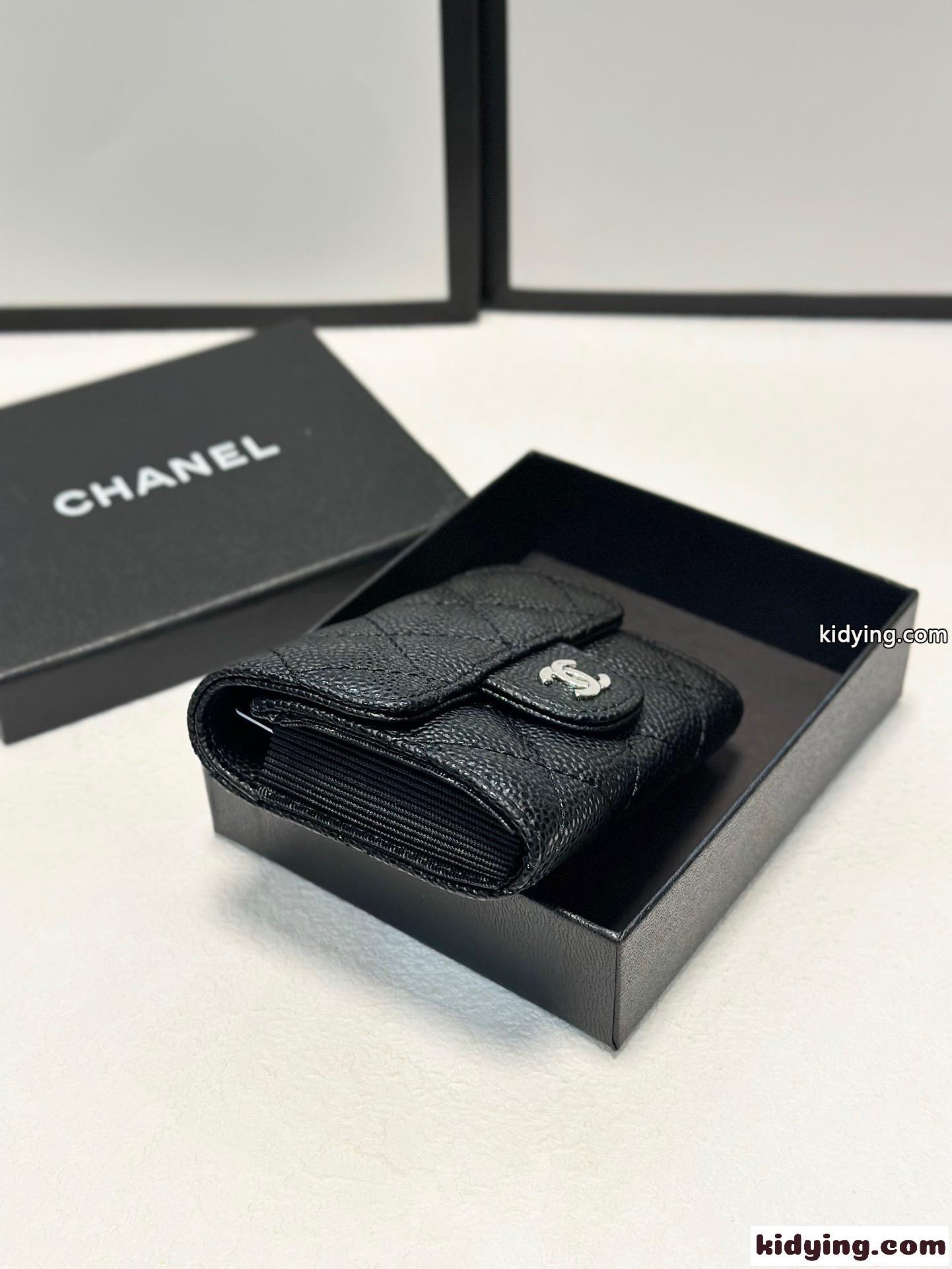 コインケース シャネル スーパーコピー ブラック レザー 小さめ ミニ財布 高級感 CHANEL-2