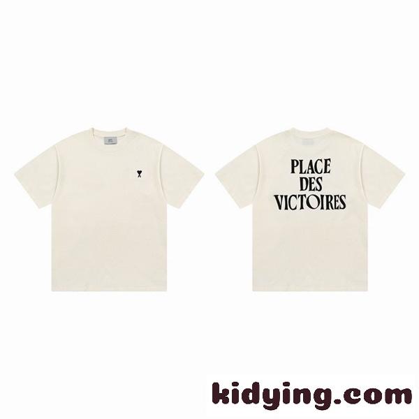 AMI PARIS  アミ パリス tシャツコピー 通気性抜群 純棉素材 2026サマー新作 スポーツ半袖-0