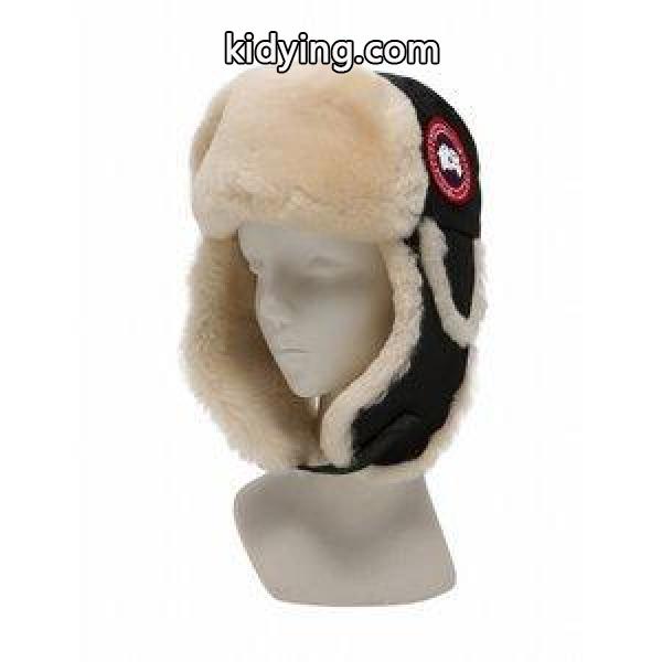 カナダグース CANADA GOOSE パイロットハット 帽子 ムートン 黒 ブラック アイボリー 小物 S/M P/M コットン 綿 シープファー SHERLING CO-PILOT HAT 5188M :114-201801050961:ブランド古着販売のベクトル - 通販ショッピング-0