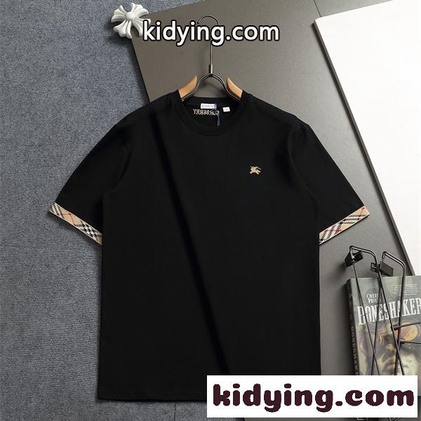アーバンTシャツ チェックディテール入り ワンポイントデザイン BURBERRY バーバリー コピー Tシャツ 都会的ベーシック-0