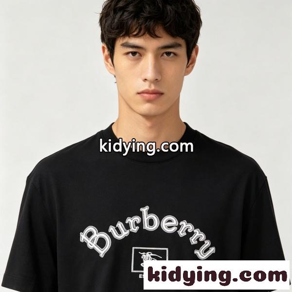 BURBERRY コピー バーバリー コピー アーチロゴ刺繍Tシャツ ホースマーク 半袖カットソー 人気 定番-4
