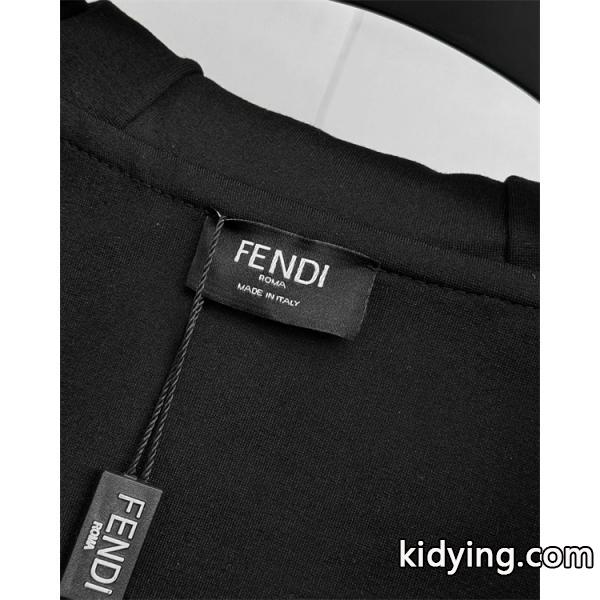ジップアップ フードパーカー 裏起毛 ストリート FENDI フェンディ コピー-2