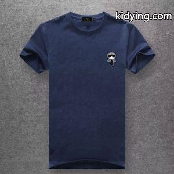 FENDI Karlito ブラックコットン 半袖Tシャツ ブラック/ホワイト41784151フェンディコピーおしゃれなアイテム10色展開-3