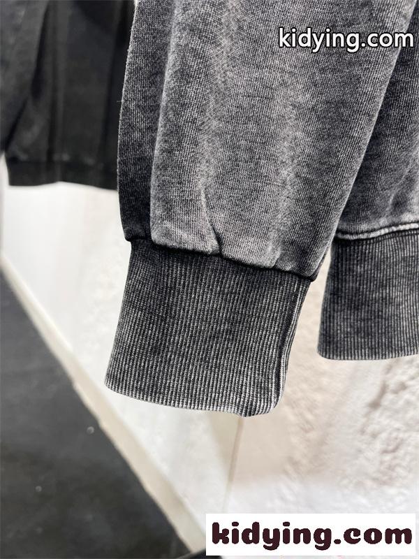 PRADA プラダ コピー トレンド モード加工 ヴィンテージ風 パーカー メンズ-5