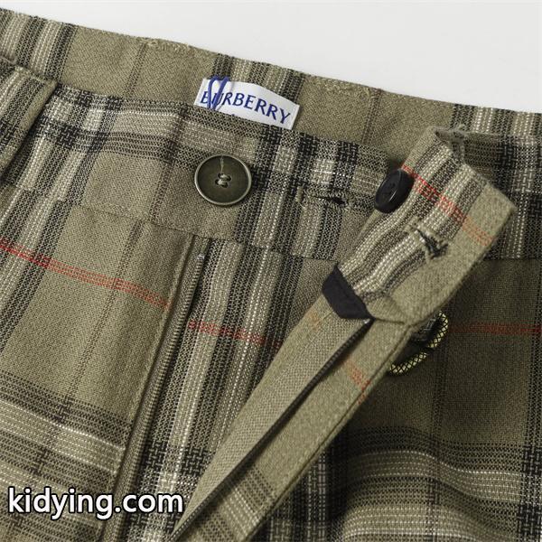 オリーブチェック 秋冬トレンド ワイドカーゴパンツ 多ポケットデザイン バーバリー Burberry コピー-1