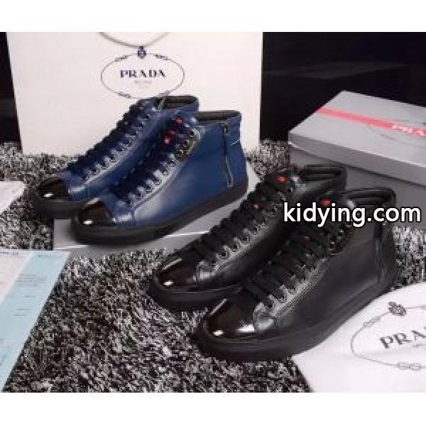 人気激売れ 2016春夏 プラダ PRADA  ハイトップシューズ 2色可選 抗菌?防臭加工_スニーカー、靴_メンズファッション_スーパーコピーブランド激安通販 専門店-0