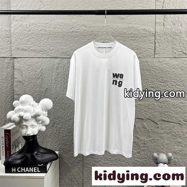 バックプリントTシャツ Alexander wang ビッグロゴ アレキサンダーワン コピー 存在感 ルーズフィット 人気-2