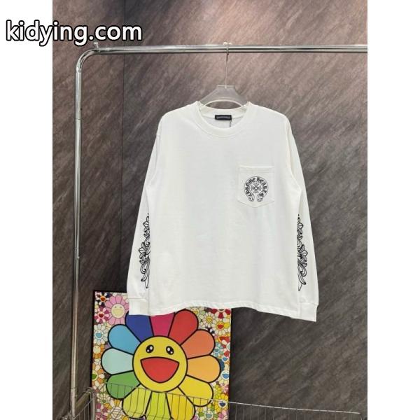 CHROME HEARTS コピー コンテンポラリー ストリート 長袖Tシャツ チェンドウリミテッドロゴ クロムハーツ-3