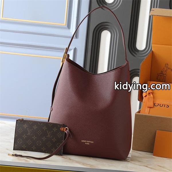 ワインレッド 2 ウェイ仕様 ハンドル付き ルイヴィトン コピー バケットバッグ Louis Vuitton 冬の華やぎ-0