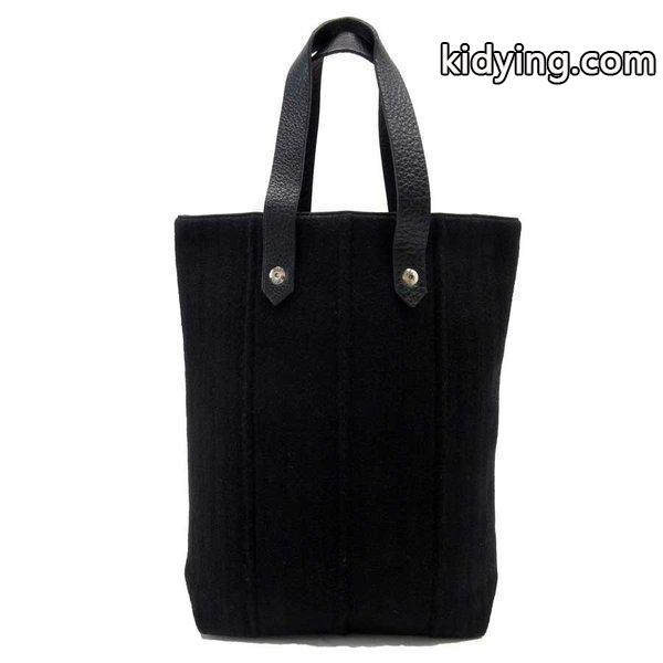 エルメス HERMES ハンドバッグ トートバッグ 100%コットンxレザー ブラック 定番人気 :t13550:ブランドバリュー - 通販ショッピング-0