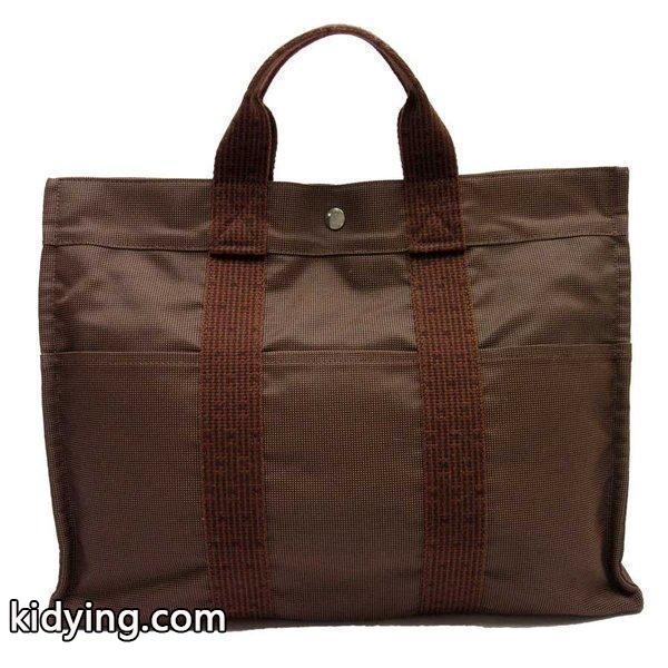 エルメス HERMES ハンドバッグ トートバッグ エールラインMM ナイロンキャンバス ブラウン 定番人気 :t13182:ブランドバリュー - 通販ショッピング-0