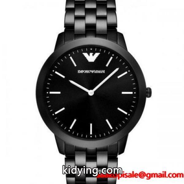 エンポリオアルマーニ EMPORIO ARMANI 腕時計 クラシック ブラック ガンメタ AR2488-0