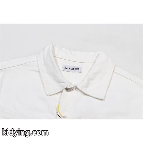 注目 2026新作 BALENCIAGA バレンシアガ コピー 高耐久 ユーズド加工 デニムジャケット-2
