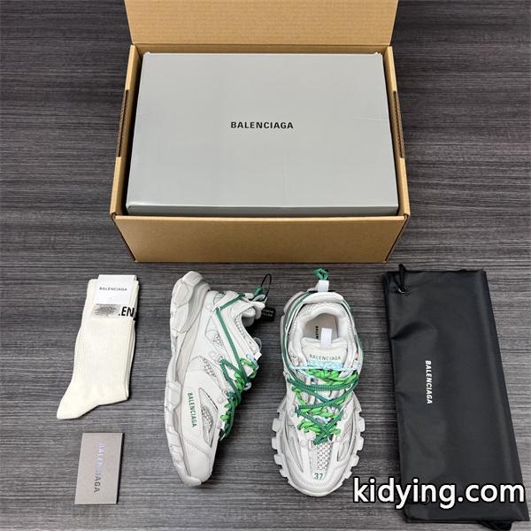 BALENCIAGA 激安 Track Trail 3.0 メンズ ローカット スニーカー アウトドア系 トレイルデザイン レースアップ 厚底 ホワイト×グリーン-5