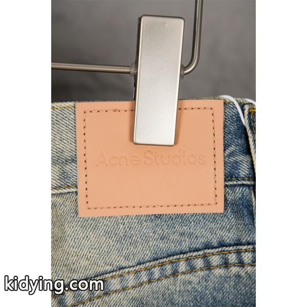 ACNE STUDIO アクネ ストゥディオズ 偽物 デニムパンツ フェード加工 ブルー 立体シルエット 入手困難-7