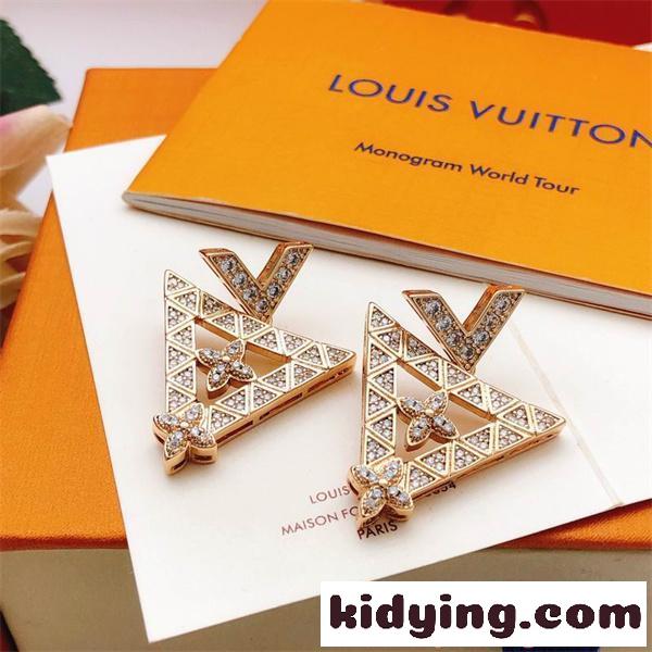 ルイヴィトン コピー レディース LOUIS VUITTON ピアス キラキラ 高級感 エレガント パーティー アクセサリー-1