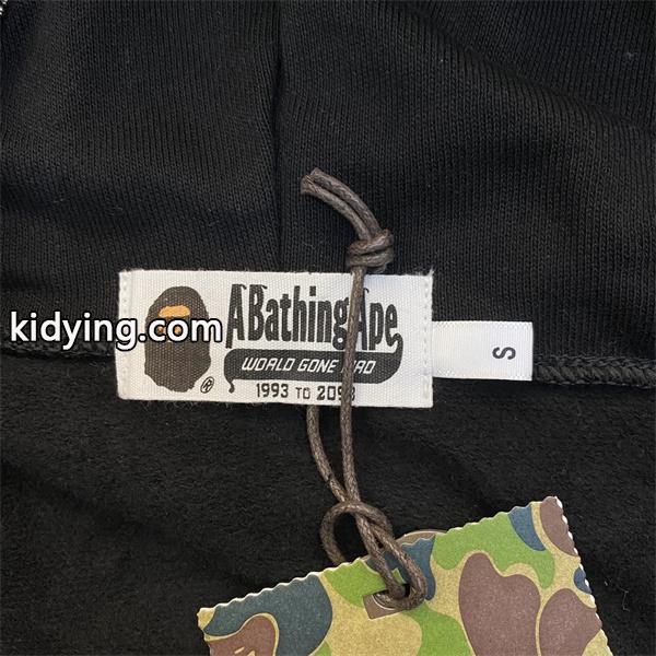 BAPE コピー 秋冬 個性 トレンディ ブラック × カモフラージュ シャーク 連帽 ジップアップ ベイプ-6