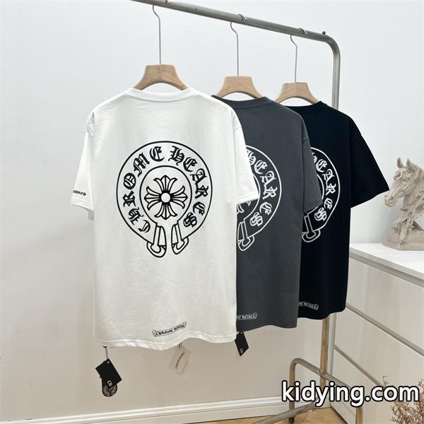 CHROME HEARTS HALF SLEEVE T-SHIRT HORSESHOE GREY クロムハーツ 半袖Tシャツ ホースシュー / スクロールロゴ Tシャツ :lk1101:SKYTREK - 通販ショッピング-0
