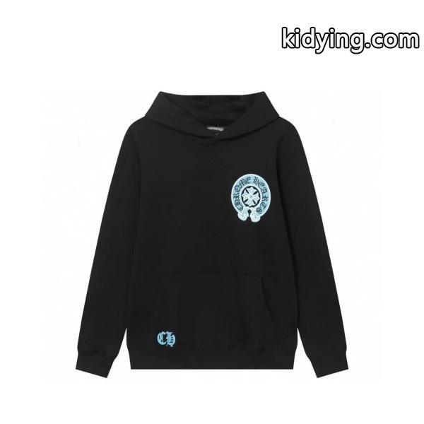 クロムハーツ コピー パーカー 高品質 クラシック ブルーロゴ ホースシュー CHROME HEARTS-1