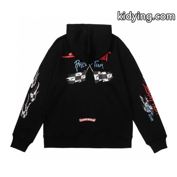 クロムハーツ スーパーコピー 炎袖 スタイリッシュ 高品質 精巧 パーカー CHROME HEARTS-0