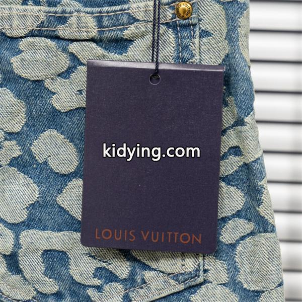 2025秋冬推し ブルー アート風 柔和 ワイド LOUIS VUITTON ルイヴィトン スーパーコピー デニムパンツ-8