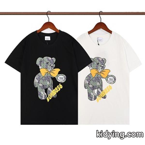 Tシャツコピー BURBERRY バーバリー ユニセックス 丸首ネック 若くて元気で個性的-0