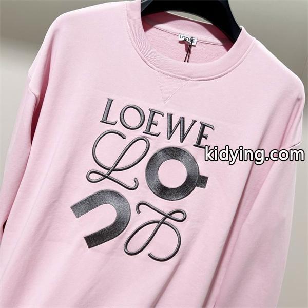 2025AW注目アイテム ロエベ LOEWE 偽物 ピンクロゴ パーカー 秋冬の大人可愛いスタイル-2