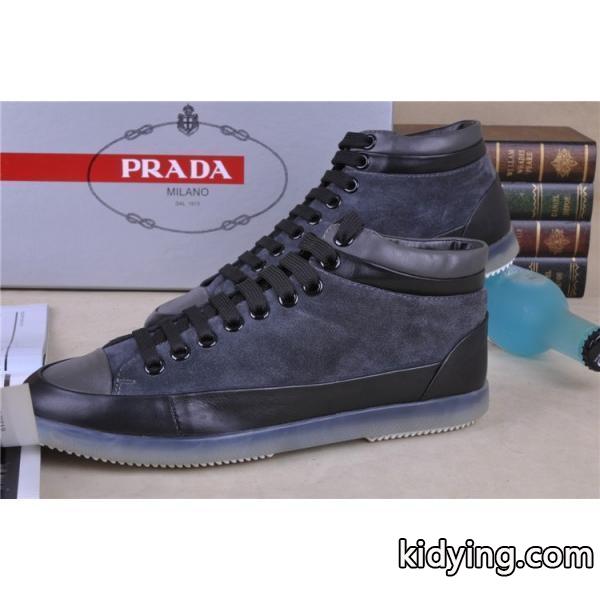 特選新作 2013-14秋冬 PRADA プラダ ショートブーツ 靴 NAVY_スニーカー、靴_メンズファッション_スーパーコピーブランド激安通販 専門店-0