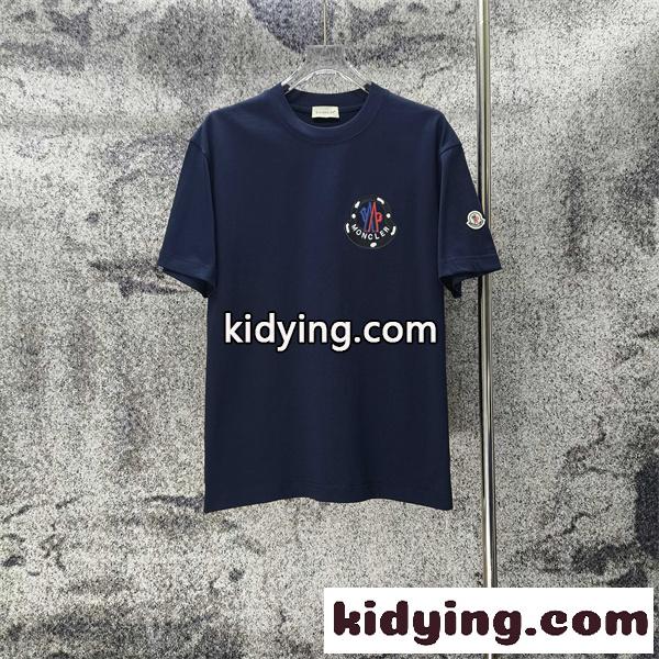 ロゴパッチ クリーンスタイル デイリー使い MONCLER モンクレール コピー 半袖Tシャツ センス漂う一着-2