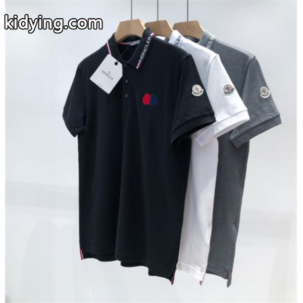 様々なコーディネートにMONCLERモンクレール激安ビジネス用メンズポロ無地半袖ｔシャツ-0