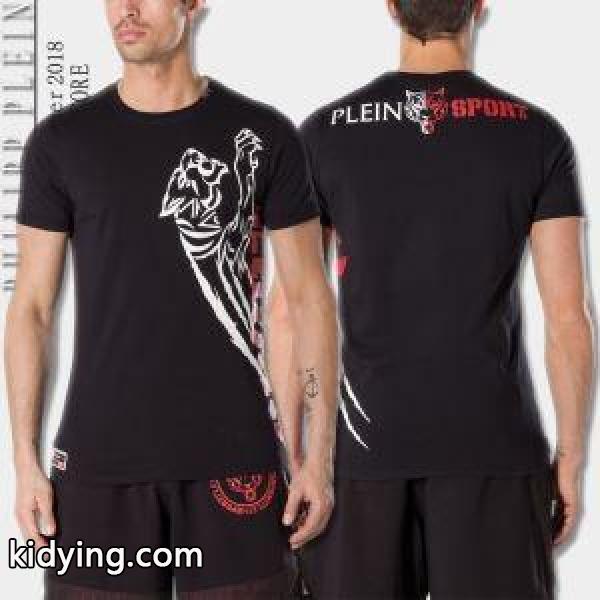 高いファション性PHILIPP PLEINフィリッププレイン人気コピーのビジネス用半袖メンズクルーネックTシャツトップス-0
